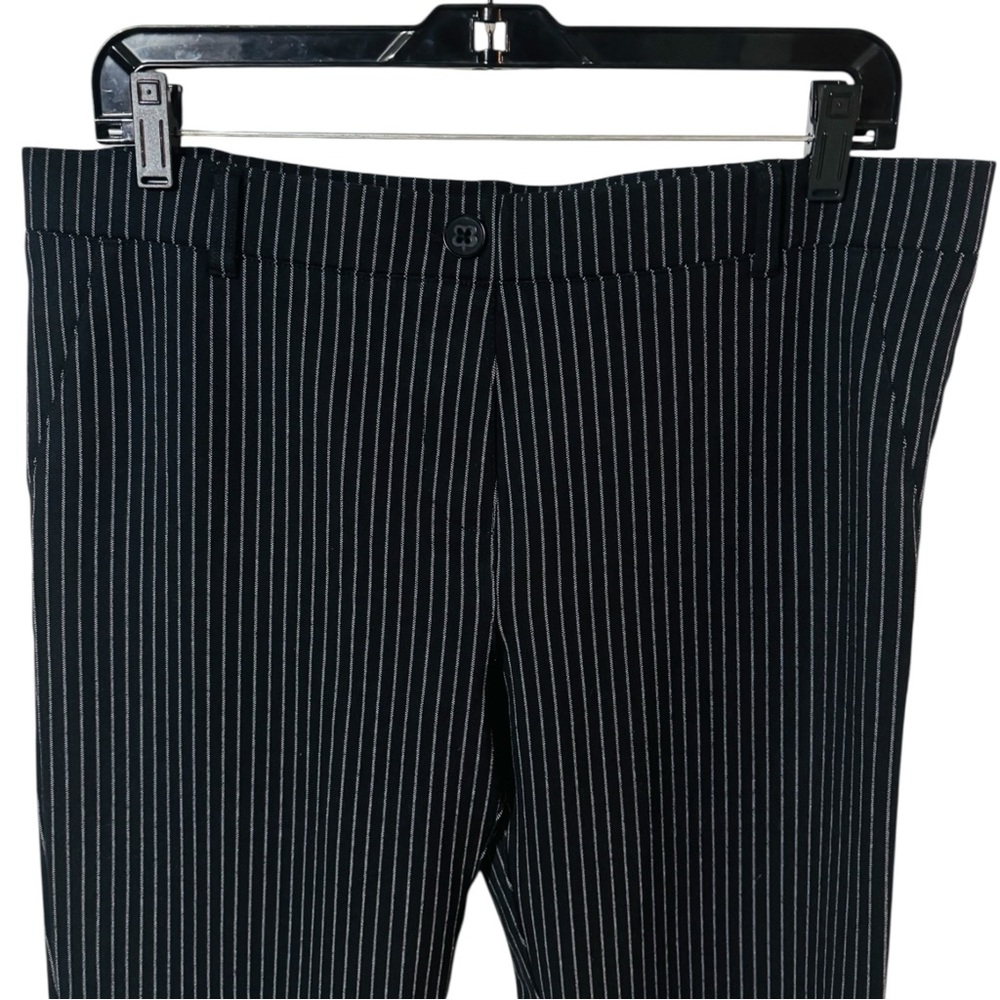 BETABRAND Pants Straight Leg Classic Pull On Black White Pinstripe Women’s XL - Picture 4 of 9